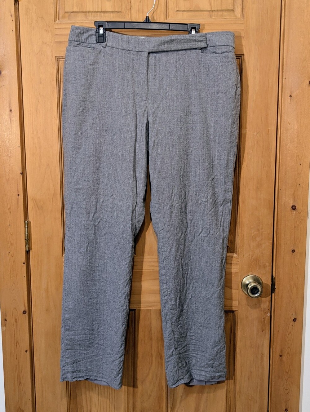 Talbots Signature Straight Leg Dress Pants 16 Gray Wool Stretch Classic Lined